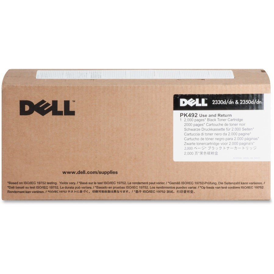 Dell PK492 Black Toner Cartridge | 2000 Page Yield | Compatible with 2330, 2350d & 2350dn Printers