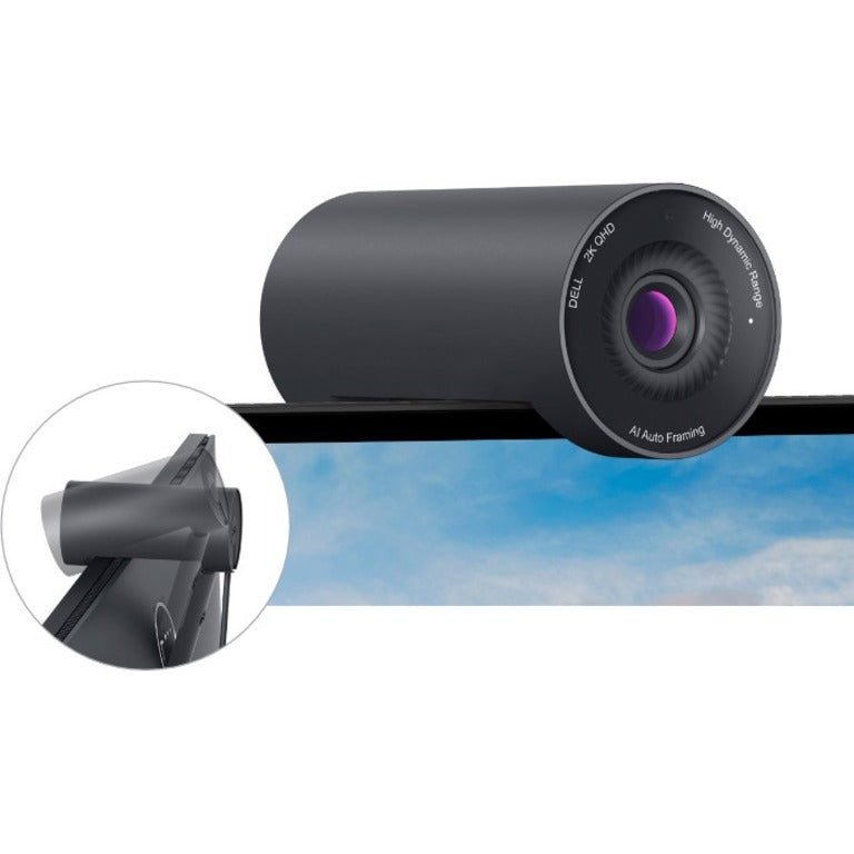 Dell WB5023 Webcam 2K QHD | 60 FPS USB 2.0 with AI Auto Framing & Noise Reduction Mic