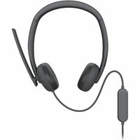 Dell WH3024 Wired Headset with AI Noise Cancellation & Boom Mic - Clear Voice & Comfort
