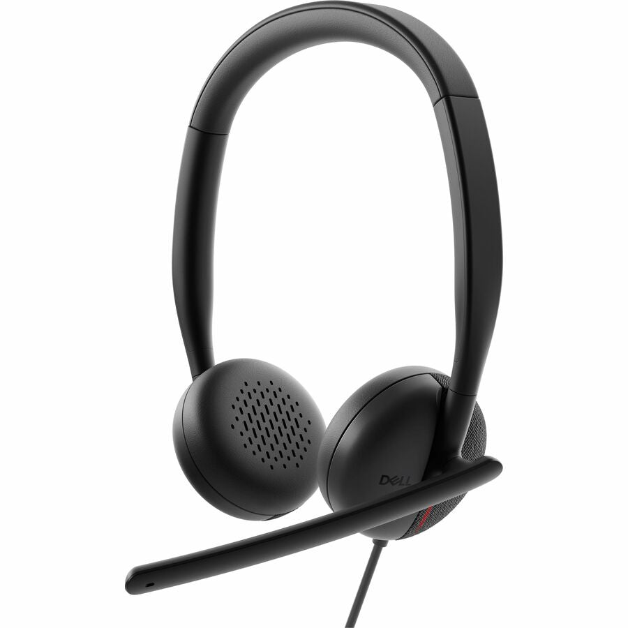 Dell WH3024 Wired Headset with AI Noise Cancellation & Boom Mic - Clear Voice & Comfort