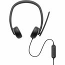 Dell WH3024 Wired Headset with AI Noise Cancellation & Boom Mic - Clear Voice & Comfort