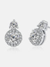 1 Carat Moissanite Earrings in 925 Sterling Silver with Platinum-Plated Finish - Store 42