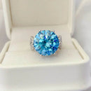 10 Carat Moissanite Ring in 925 Sterling Silver with Certificate, Includes Matching Box - Store 42