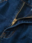 Full Size Distressed Raw Hem Flare Jeans Plus Size - Store 42