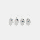 2 Piece Alloy Acrylic Ghost Dangle Earrings White One Size