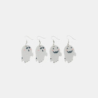 2 Piece Alloy Acrylic Ghost Dangle Earrings White One Size