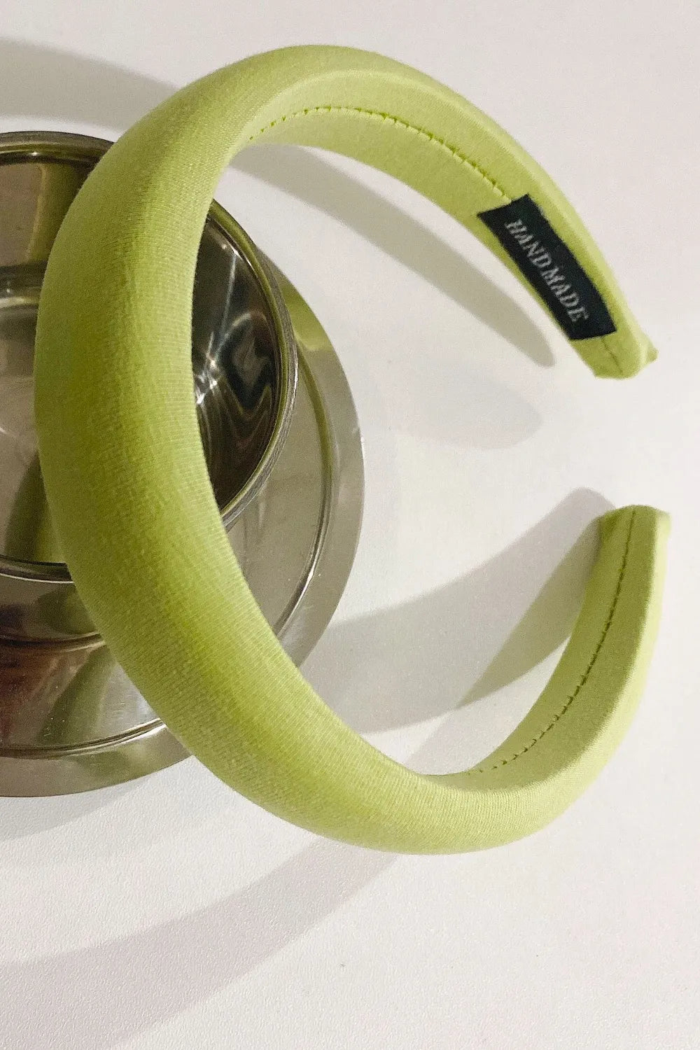 Solid Polyester Wide Headband Matcha Green One Size