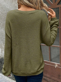 Plus Size Relaxed Fit Waffle Knit Round Neck T-Shirt