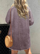 Full Size Button-Front Long Sleeve Denim Shirt Dress Plus Size - Store 42