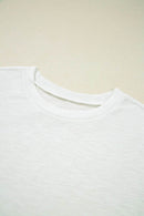 Lace Patchwork Cap Sleeve T-Shirt with Round Neck - Soft Polyester Cotton Blend - Store 42