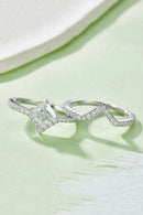 1 Carat Moissanite 925 Sterling Silver Double Layered Ring - Store 42