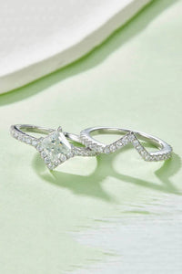 1 Carat Moissanite 925 Sterling Silver Double Layered Ring - Store 42