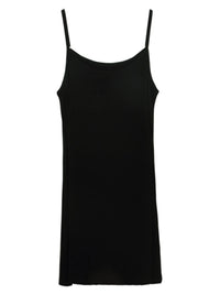 Scoop Neck Mini Dress Black One Size