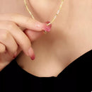 18K Gold-Plated Star Pendant Necklace with Zircon