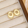 18K Gold-Plated Bubble Letter Stud Earrings - Unique, Dainty & Lightweight for Everyday Wear - Store 42