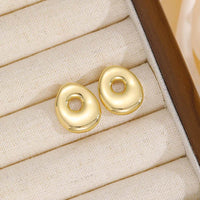 18K Gold-Plated Bubble Letter Stud Earrings - Unique, Dainty & Lightweight for Everyday Wear - Store 42