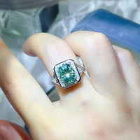 3 Carat Moissanite Engagement Square Ring
