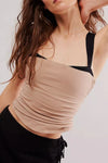 Square Neck Wide Strap Cami Dust Storm