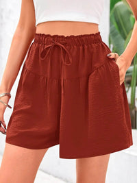 Full Size Casual Drawstring High Waist Relaxed Shorts Plus Size - Store 42