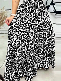 Full Size Leopard Print Spaghetti Strap Maxi Dress Plus Size - Store 42