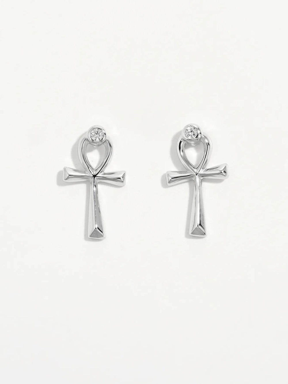 Elegant 925 Sterling Silver Inland Zircon Earrings - Platinum-Plated, Timeless Design