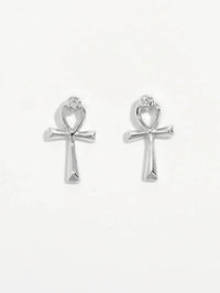 Elegant 925 Sterling Silver Inland Zircon Earrings - Platinum-Plated, Timeless Design - Store 42