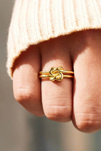 Elegant 925 Sterling Silver Knotted Ring - Stylish Unique Design for Every Occasion - Store 42