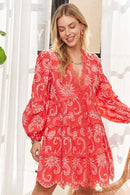 ADORA Puff Sleeve Floral Dress