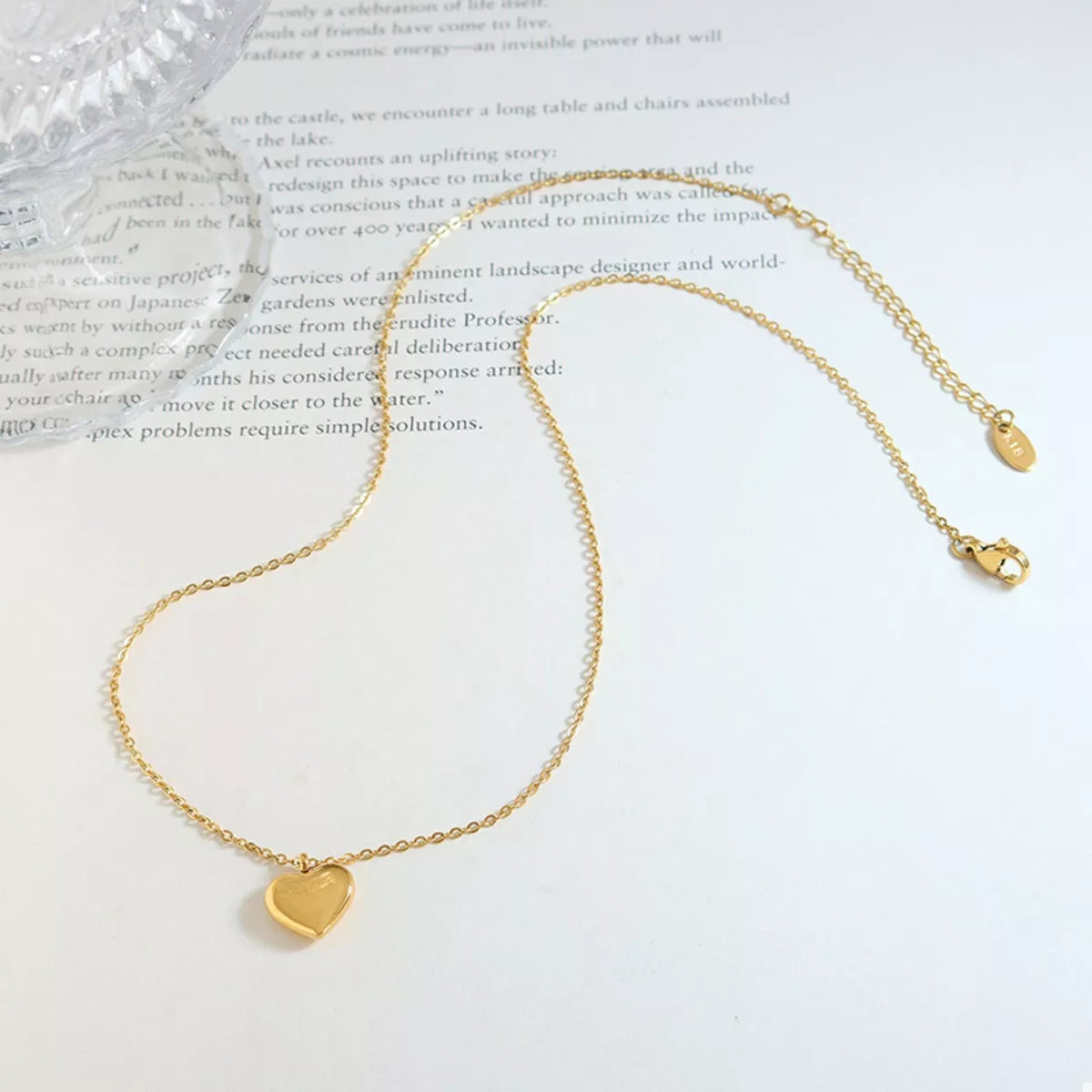 18K Gold-Plated Heart Pendant Necklace
