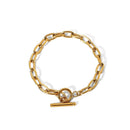 18K Gold-Plated Stainless Steel Toggle Chain Bracelet - Store 42