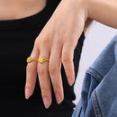 Elegantly Crafted 18K Gold-Plated Sun Ring in Durable Titanium Steel - Stylish Jewelry Piece - Store 42