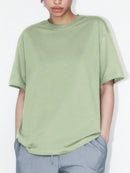 Plus Size Oversized Round Neck Short Sleeve T-Shirt Sage
