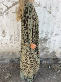 Full Size Printed V-Neck Dress with Pockets Plus Size - Store 42