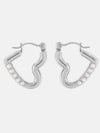Elegant 18K Gold-Plated Stainless Steel Heart Earrings with Rhinestones - Trendy Jewelry Accessory - Store 42