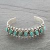 Artificial Turquoise Alloy Open Bracelet Turquoise One Size
