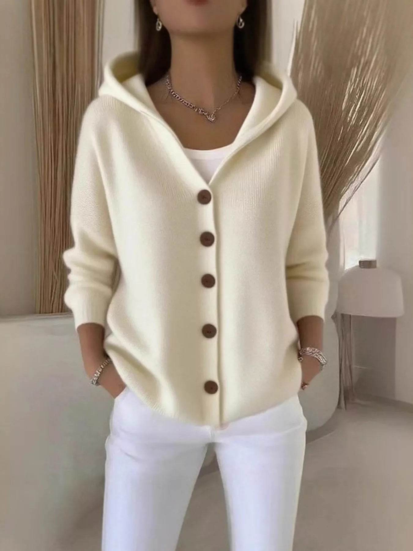 Full Size Button Up Long Sleeve Cardigan Plus Size
