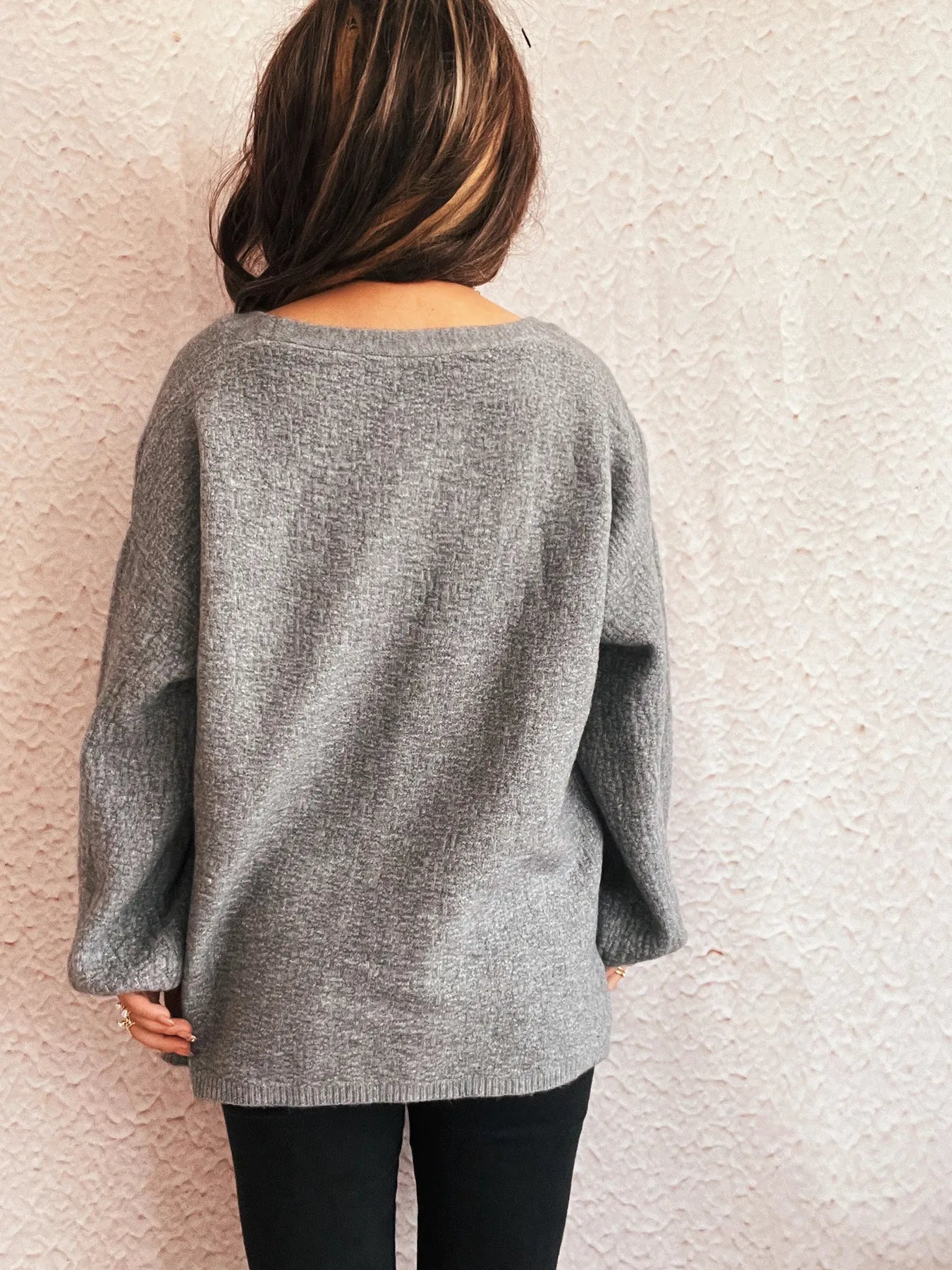 Open Front Long Sleeve Cardigan
