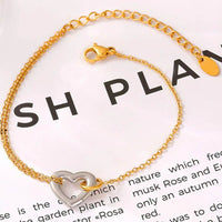 18K Gold-Plated Heart Bracelet with Extension Chain - Stylish and Durable Jewelry Accessory - Store 42