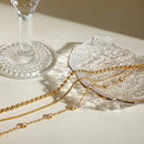 18K Gold-Plated Layered Bracelet with Sparkling Zircon Accents - Adjustable & Elegant Jewelry - Store 42