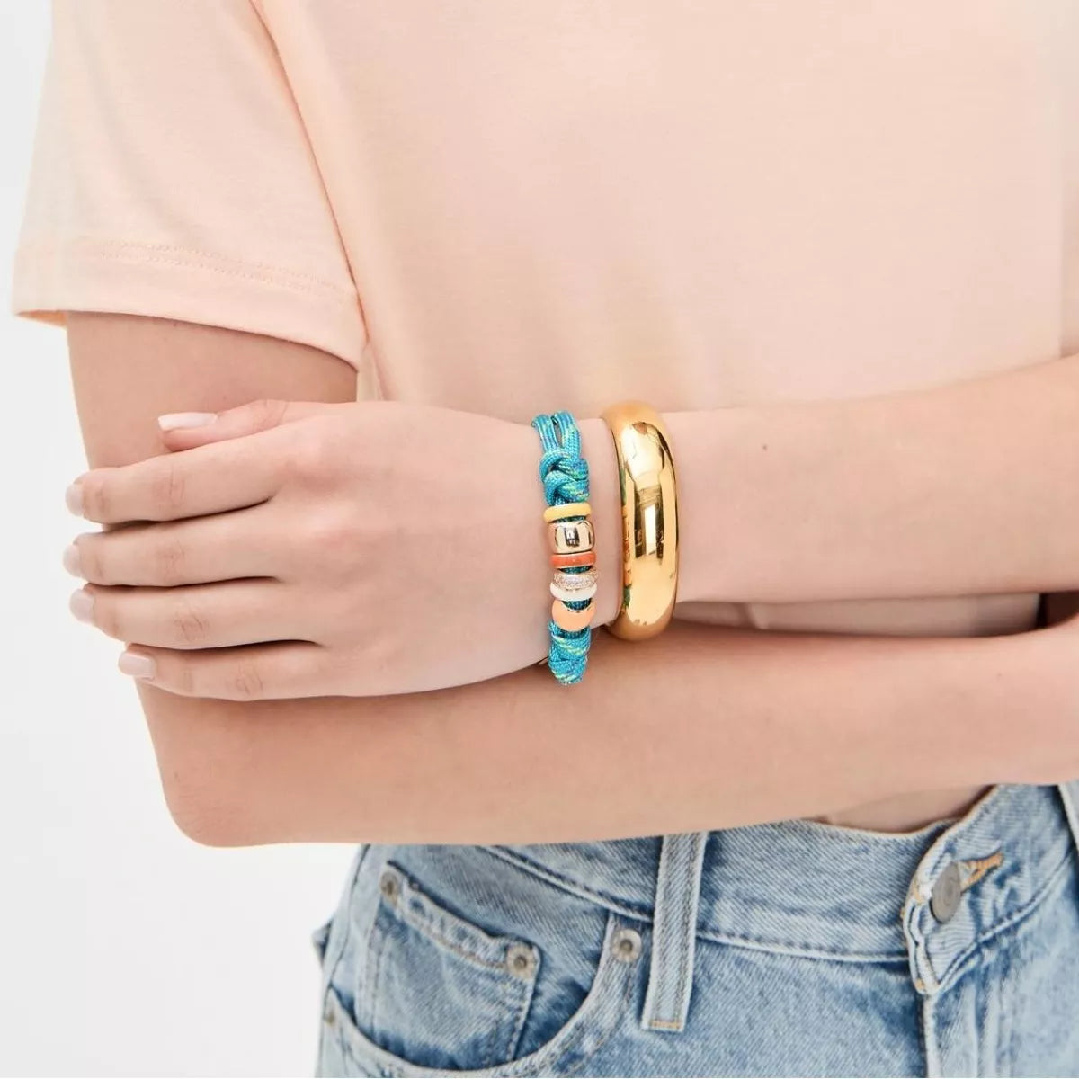 18K Gold-Plated Bead Rope Bracelet