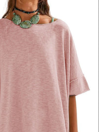 Oversized Round Neck Drop-Shoulder T-Shirt