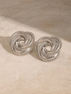 Stainless Steel Volution Stud Earrings Silver One Size