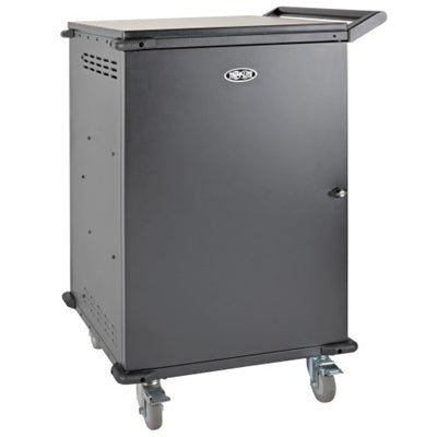 Eaton Nova 42-Port AC Charging Cart for Chromebook & Laptop Storage - Sleek Black Design