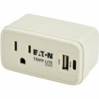 Eaton Power It! 1-Outlet Travel Power Strip with 3.4A USB-C & USB-A Charging, Gray