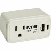 Eaton Power It! 1-Outlet Travel Power Strip with 3.4A USB-C & USB-A Charging, Gray Default Title