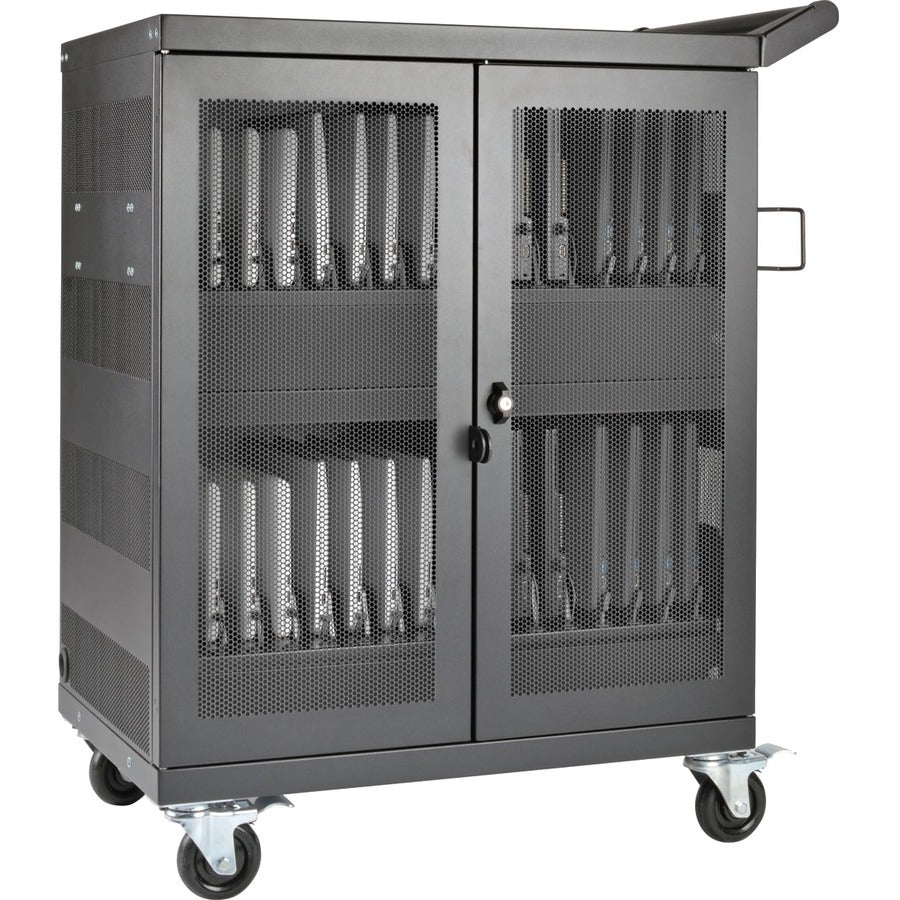 Eaton Tripp Lite 32-Outlet Locking Charging Cart with Mobility for Chromebooks & Laptops