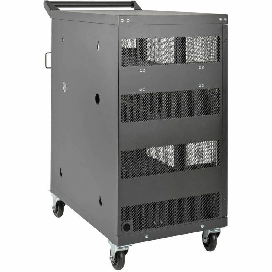 Eaton Tripp Lite 32-Outlet Locking Charging Cart with Mobility for Chromebooks & Laptops