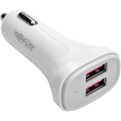 Eaton TrippLite Dual-Port USB Car Charger 5V 4.8A Autosensing Fast Charge - 2-Pack Black