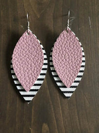 Elegant PU Leather Leaf Dangle Earrings - Stylish Alloy Jewelry for Chic Outfits - Store 42