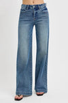 RISEN Full Size Tummy Control High Rise Wide Adjustable Waist Band Jeans Plus Size Medium